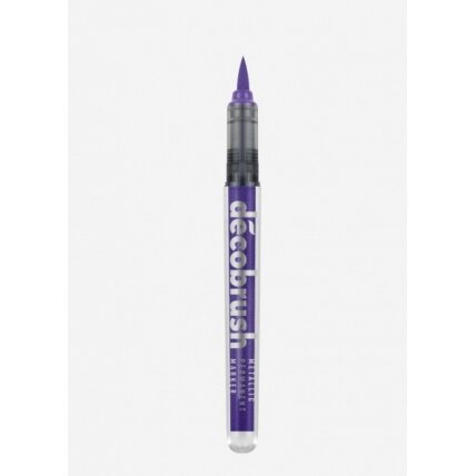 Teptukinis markeris Karin Decobrush Metallic 762M violetinės spalvos Teptukinis markeris Karin Decobrush Metallic 762M violetinės spalvos