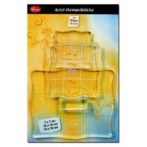 Set of acrylic blocks for silicone stamps, 3 pcs.