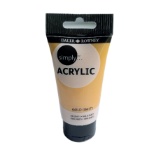 Akriliniai dažai dailei Daler-Rowney Simply 75 ml aukso spalvos Akriliniai dažai dailei Daler-Rowney Simply 75 ml aukso spalvos