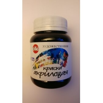 Akriliniai dažai Olki 100 ml juodos gilios spalvos
