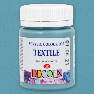 Akriliniai dažai audiniams Decola 50 ml Nr.536 pilkos-žydros spalvos Akriliniai dažai audiniams Decola 50 ml Nr.536 pilkos-žydros spalvos