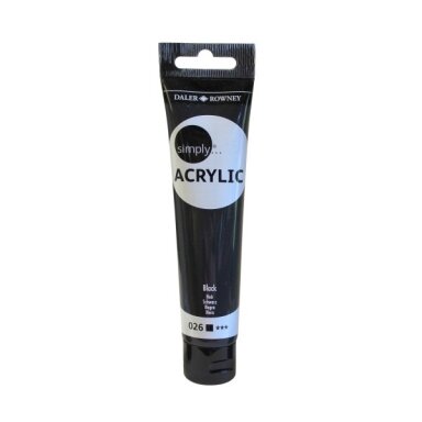 Краска акриловая художественная Daler-Rowney Simply 75 мл черный Краска акриловая художественная Daler-Rowney Simply 75 мл черный