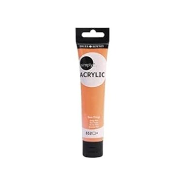 Akriliniai dažai dailei Daler-Rowney Simply 75 ml neoninis oranžinis