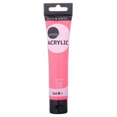 Akriliniai dažai dailei Daler-Rowney Simply 75 ml neoninis raudonas