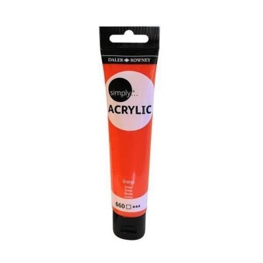 Akriliniai dažai dailei Daler-Rowney Simply 75 ml oranžinis