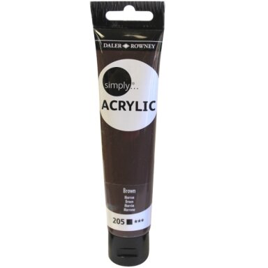 Akriliniai dažai dailei Daler-Rowney Simply 75 ml rudas