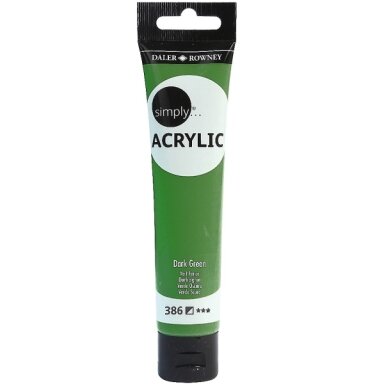 Akriliniai dažai dailei Daler-Rowney Simply 75 ml tamsiai žalias