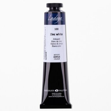 Acrylic Colours Ladoga in Tubes 46 ml — 100 Zinc White