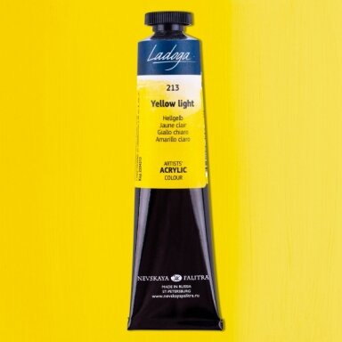 Acrylic Colours Ladoga in Tubes 46 ml — 213 Yellow Light