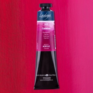 Akriliniai dažai dailei Ladoga 46 ml Nr.319 karmino spalvos
