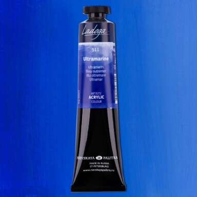 Akriliniai dažai dailei Ladoga 46 ml Nr.511 ultramarinas