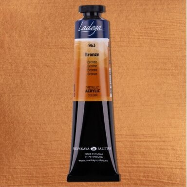 Acrylic Colours "Metallic" Ladoga Tubes 46 ml — 963 Bronze