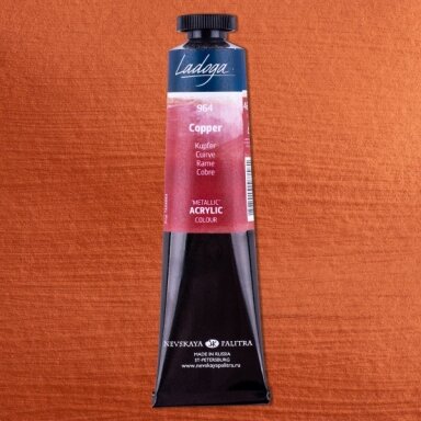 Acrylic Colours "Metallic" Ladoga Tubes 46 ml — 964 Copper