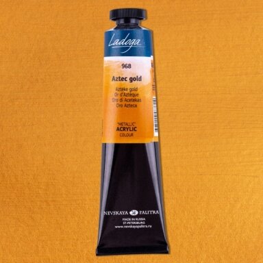 Acrylic Colours "Metallic" Ladoga Tubes 46 ml — 968 Aztec Gold