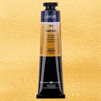 Acrylic Colours "Metallic" Ladoga Tubes 46 ml — 974 Gold Leaf