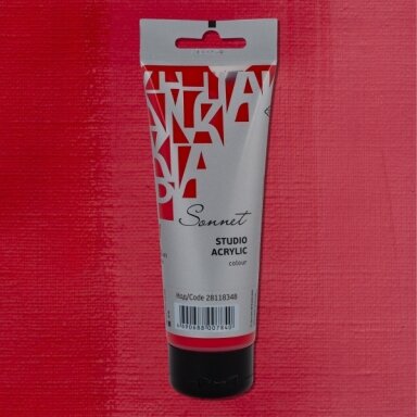 Acrylic Paints Sonnet in Plastic Tube 120 ml — 348 Red deep
