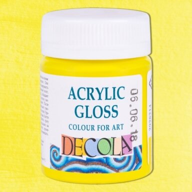 Akriliniai dažai Decola 50 ml Nr.214 citrinos spalvos
