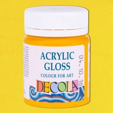 Akriliniai dažai Decola 50 ml Nr.220 geltona vidutinė