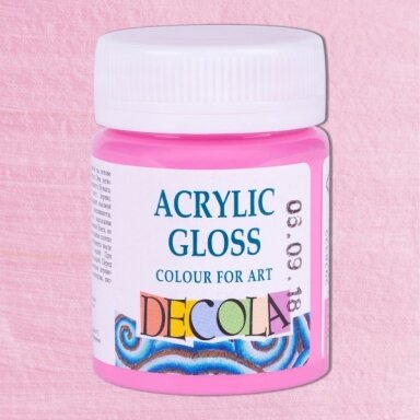 Acrylic Gloss Colours Decola in Plastic Jar 50 ml — 322 Pink
