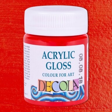 Acrylic Gloss Colours Decola in Plastic Jar 50 ml — 331 Red
