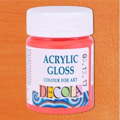 Acrylic Gloss Colours Decola in Plastic Jar 50 ml — 355 Coral
