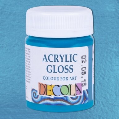 Acrylic Gloss Colours Decola in Plastic Jar 50 ml — 507 Turquoise blue