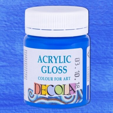 Acrylic Gloss Colours Decola in Plastic Jar 50 ml — 515 Blue