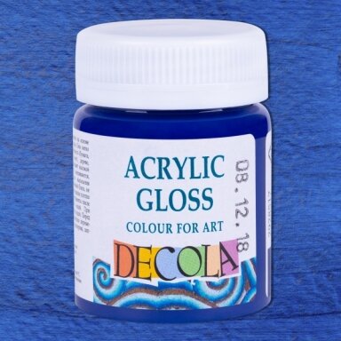 Acrylic Gloss Colours Decola in Plastic Jar 50 ml — 517 Blue deep