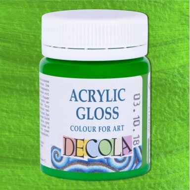 Acrylic Gloss Colours Decola in Plastic Jar 50 ml — 717 Green light