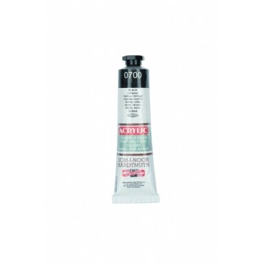Akriliniai dažai Koh-I-Noor 40 ml 0700 juodos spalvos Akriliniai dažai Koh-I-Noor 40 ml 0700 juodos spalvos
