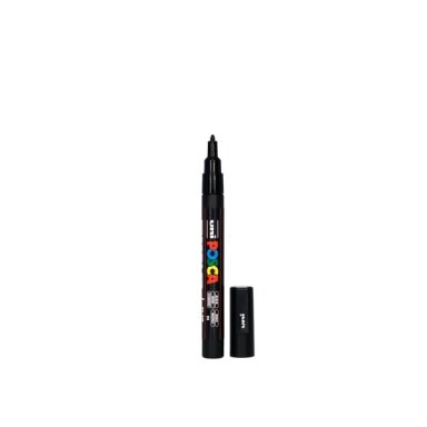 Акриловый маркер Uni POSCA PC-3M, чёрный, 0.9–1.3 мм, № 24 Акриловый маркер Uni POSCA PC-3M, чёрный, 0.9–1.3 мм, № 24