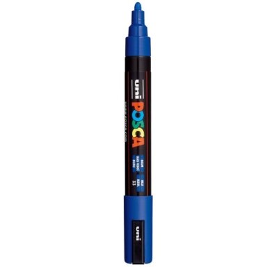 Акриловый маркер Uni POSCA PC-5M, синий, 1.8–2.5 мм, № 33