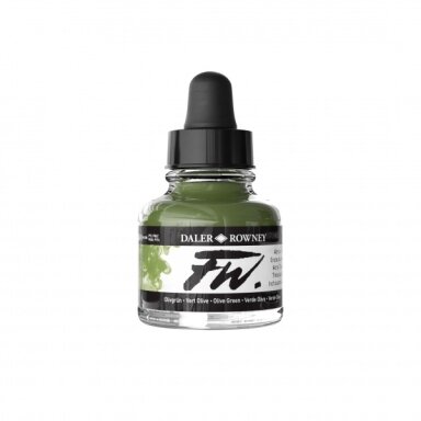 Akrilinis rašalas Daler-Rowney FW 29,5 ml alyvuogių žalia