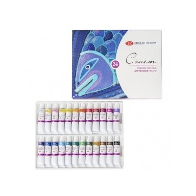 Akrilinių dažų rinkinys dailei Sonnet 24x10 ml