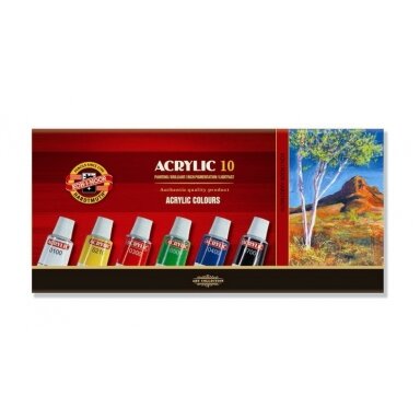 Akrilinių dažų rinkinys Koh-I-Noor 10x16 ml