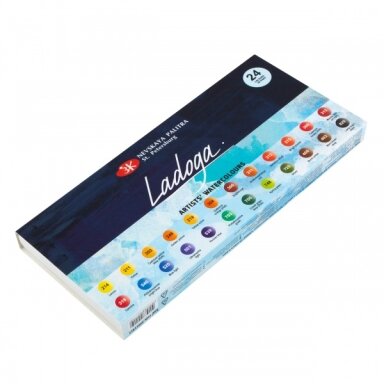 Artists' watercolours set Ladoga 24 pans cardboard box