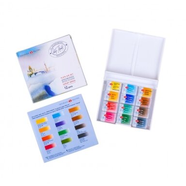 Artists' watercolours set "White nights" 12 pans "Plein air"