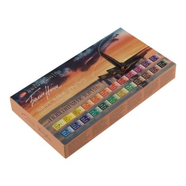 Artists' watercolours set White Nights 24 pans  Recent history plastic box