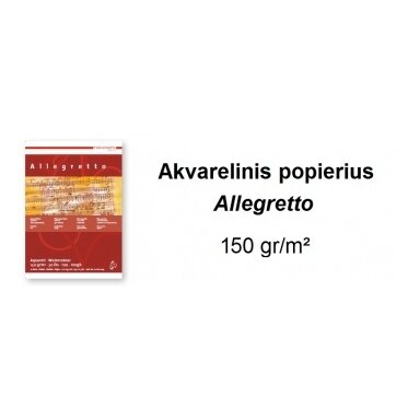 Hahnemuehle WatercolourPaper "Allegretto" 150 gsm 50x65 cm fine