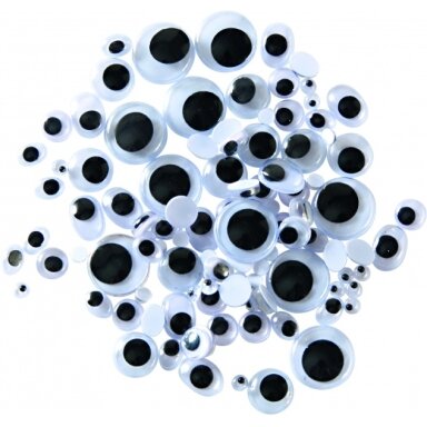 Wiggle Eyes self-adhesive, 6 different sizes