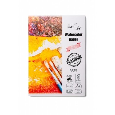 Набор акварельной бумаги Platinum SMLT ART A4 220g/m2 20 листов Набор акварельной бумаги Platinum SMLT ART A4 220g/m2 20 листов