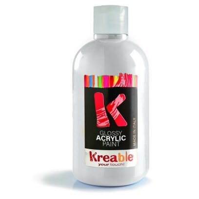 Акриловая краска блестящая Kreable 500 мл белая Акриловая краска блестящая Kreable 500 мл белая