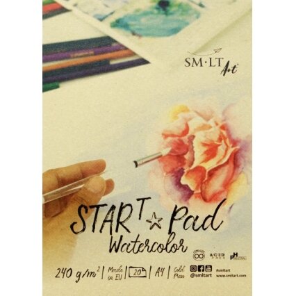 Блокнот для акварели SMLT ART START А4 20 листов 240г/м2