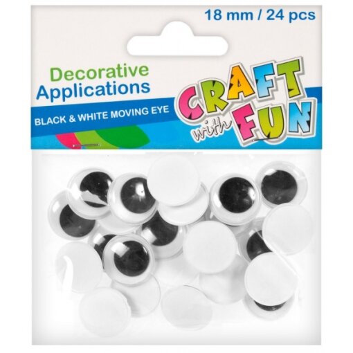 Akytės dekoravimui 18 mm 24 vnt Craft-Fun