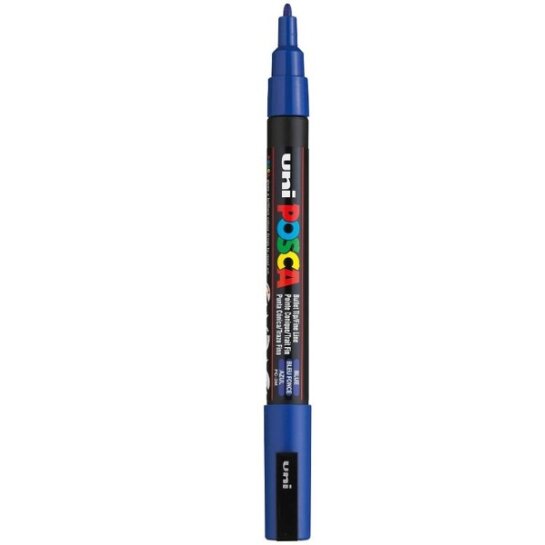Акриловый маркер Uni POSCA PC-3M, синий, 0.9–1.3 мм, № 33