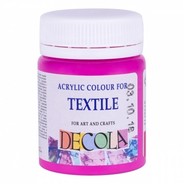Decola Acrylic Textile Paint 50 ml — 618 Fuchsia Decola Acrylic Textile Paint 50 ml — 618 Fuchsia