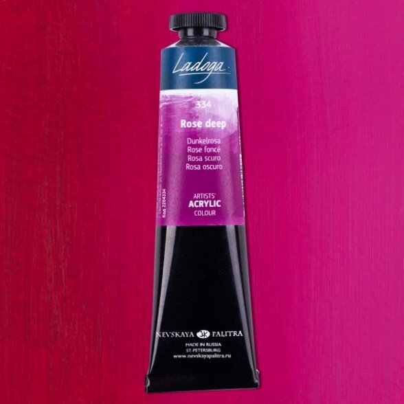 Akriliniai dažai dailei Ladoga 46 ml Nr.334 tamsiai rožinė Akriliniai dažai dailei Ladoga 46 ml Nr.334 tamsiai rožinė
