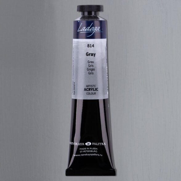 Acrylic Colours Ladoga in Tubes 46 ml — 814 Gray Acrylic Colours Ladoga in Tubes 46 ml — 814 Gray