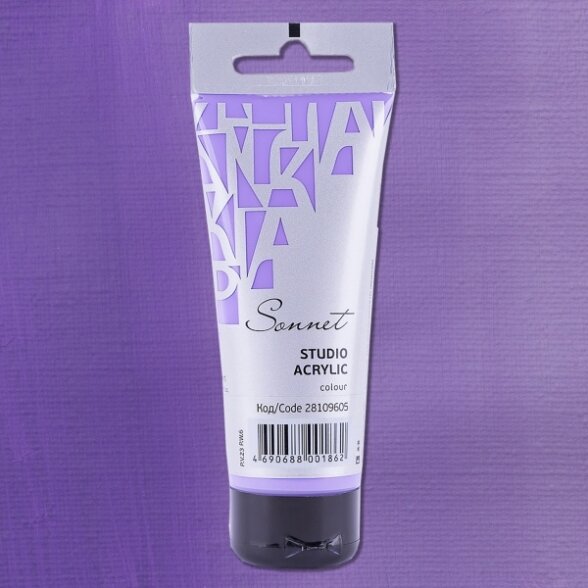 Acrylic Paints Sonnet in Plastic Tube 75 ml — 605 Violet light Acrylic Paints Sonnet in Plastic Tube 75 ml — 605 Violet light