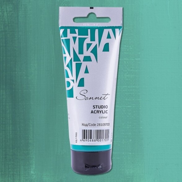 Acrylic Paints Sonnet in Plastic Tube 75 ml — 703 Phthalocyanine Green Acrylic Paints Sonnet in Plastic Tube 75 ml — 703 Phthalocyanine Green